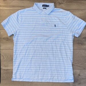 Polo by Ralph Lauren Light Blue Striped Polo Shirt
